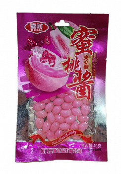 Жевательные конфеты "Бобы моно" Персик 40гр 1шт/20уп