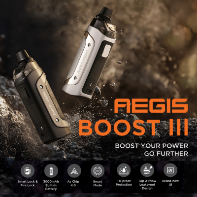 Купить Geek Vape Aegis Boost 3 3000mAh KIT (Black) Geek Vape Aegis Boost 3 3000mAh KIT (Black)